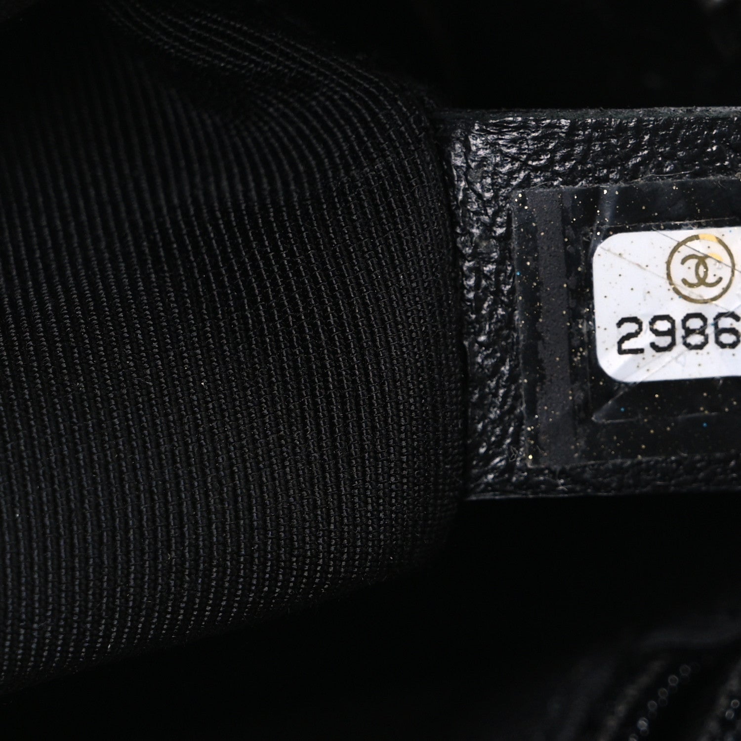 Chanel Metallic Lambskin Signe Bowling Bag Black