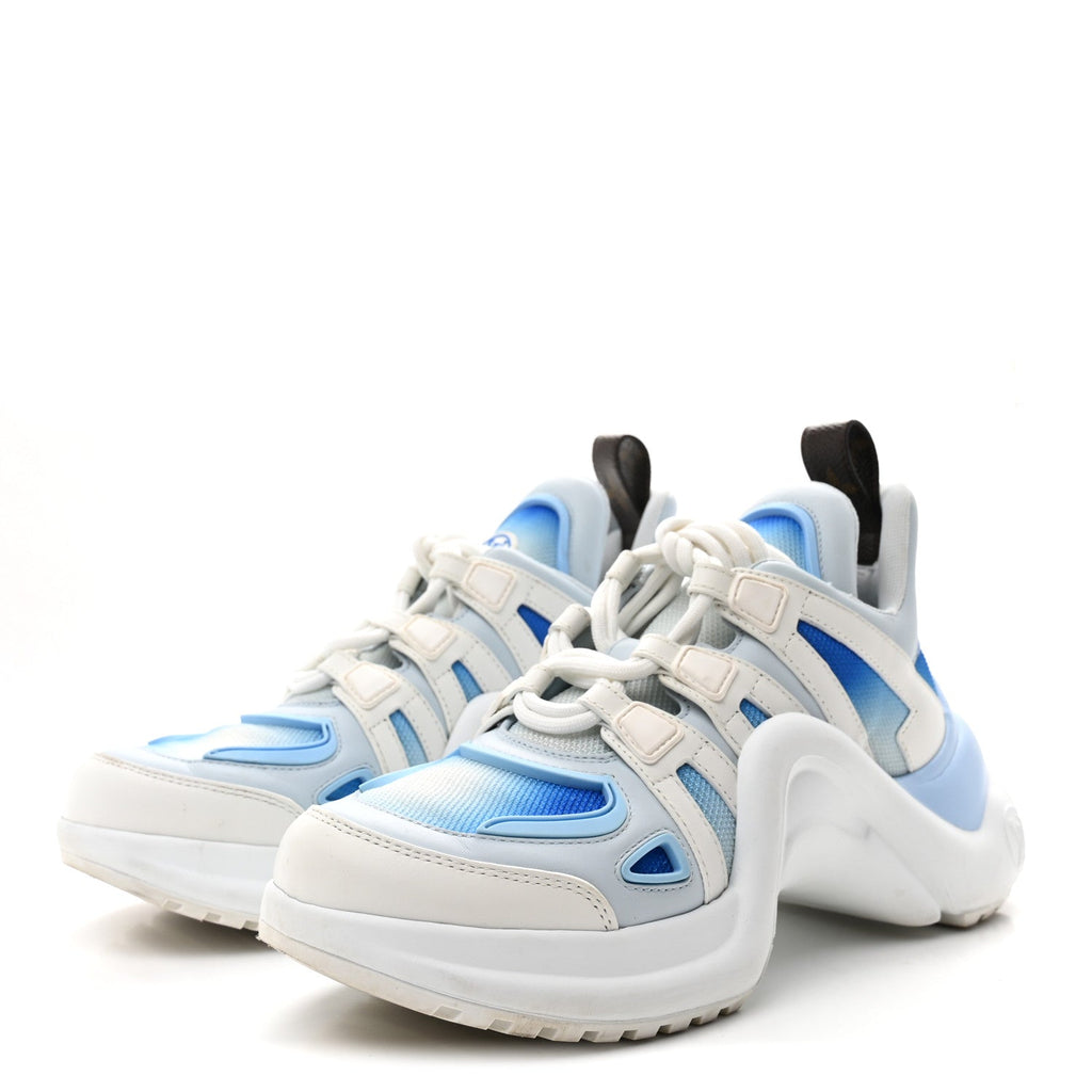 Louis Vuitton Calfskin LV Archlight Gradient Sneakers 38 Light Blue
