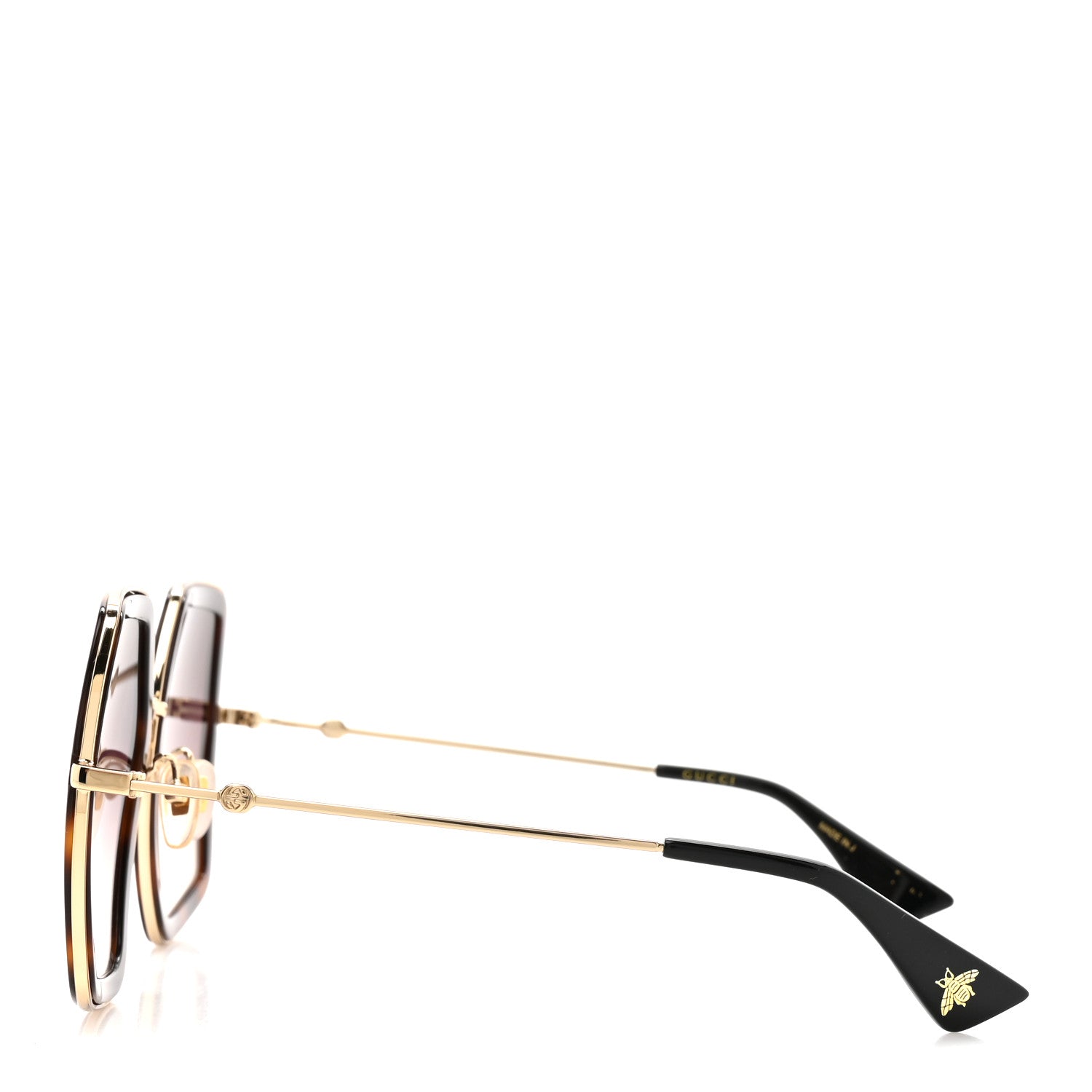 Gucci Acetate Oversize Square Frame GG0106S Sunglasses Tortoise