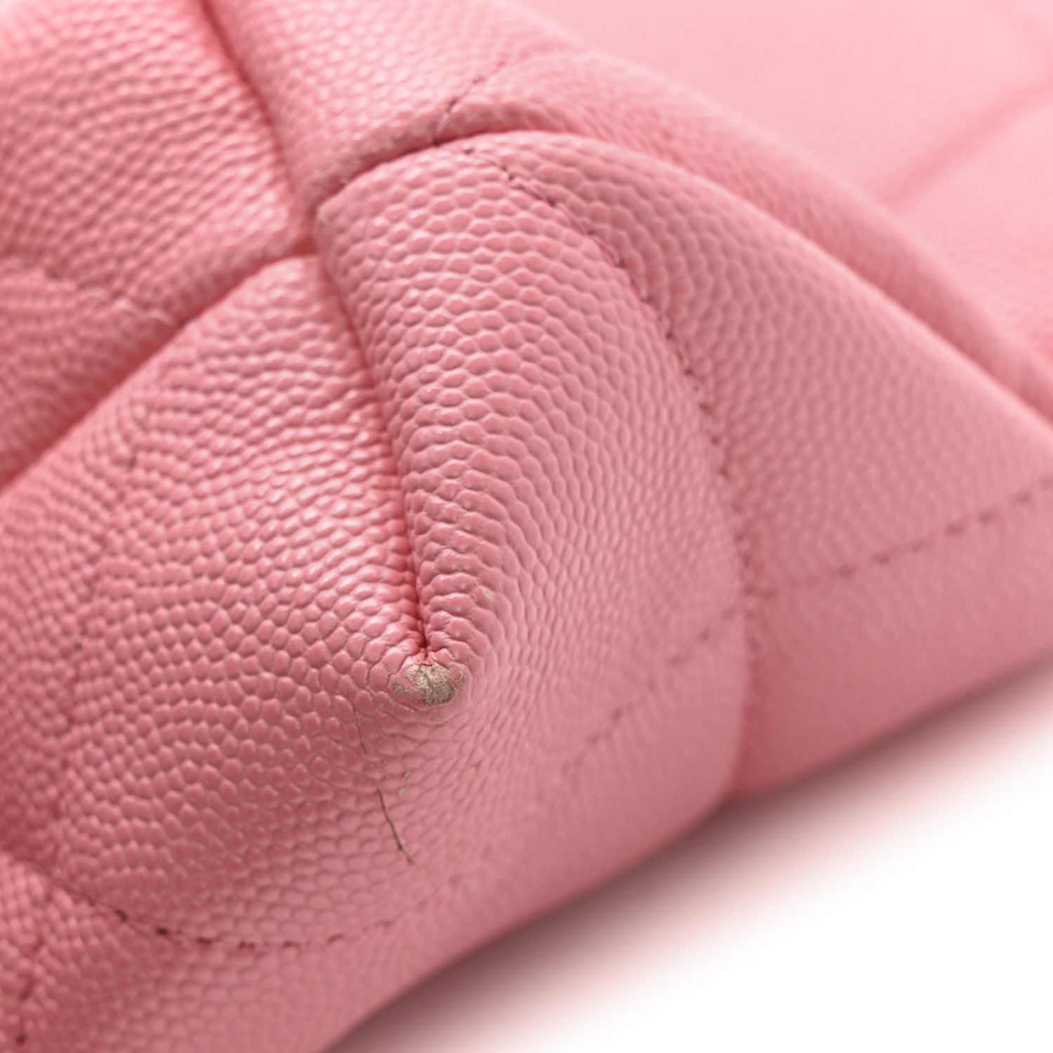 Chanel Caviar Quilted A Real Catch Clutch Pink