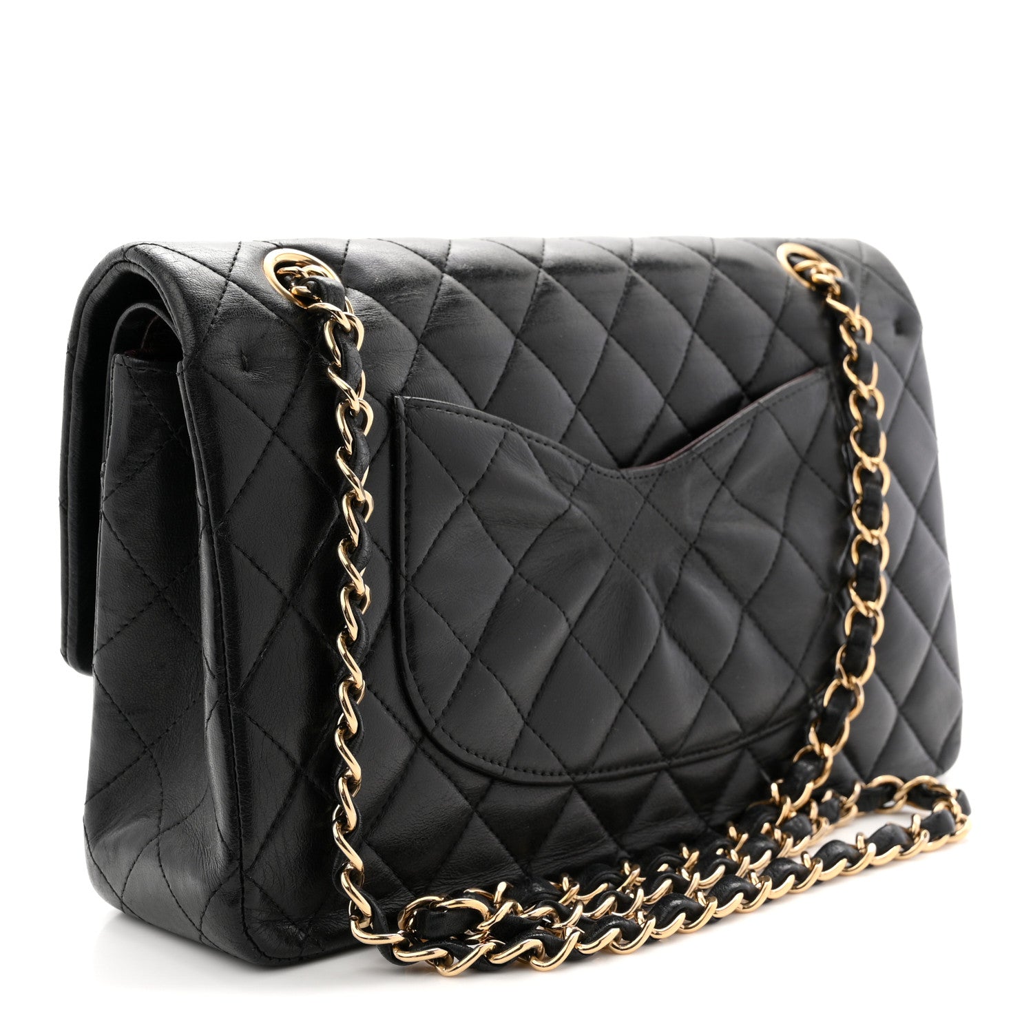 Chanel Lambskin Quilted Medium Double Flap Black