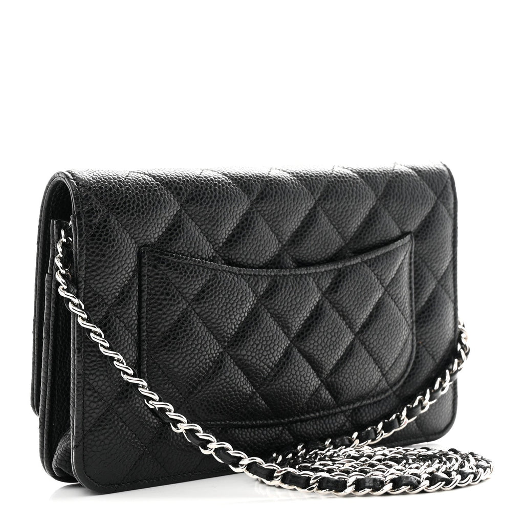 Chanel Caviar Quilted Wallet on Chain WOC Black