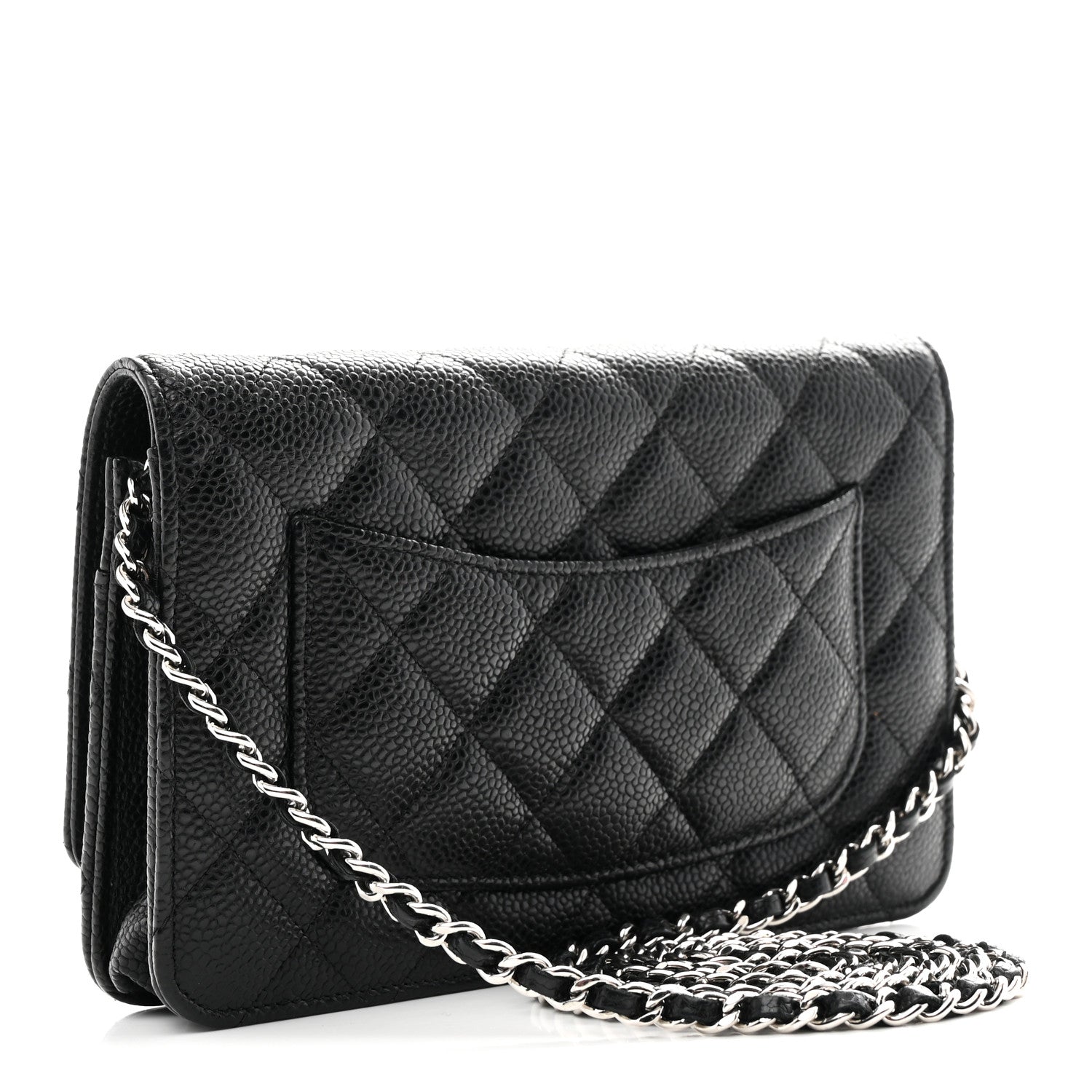 Chanel Caviar Quilted Wallet on Chain WOC Black