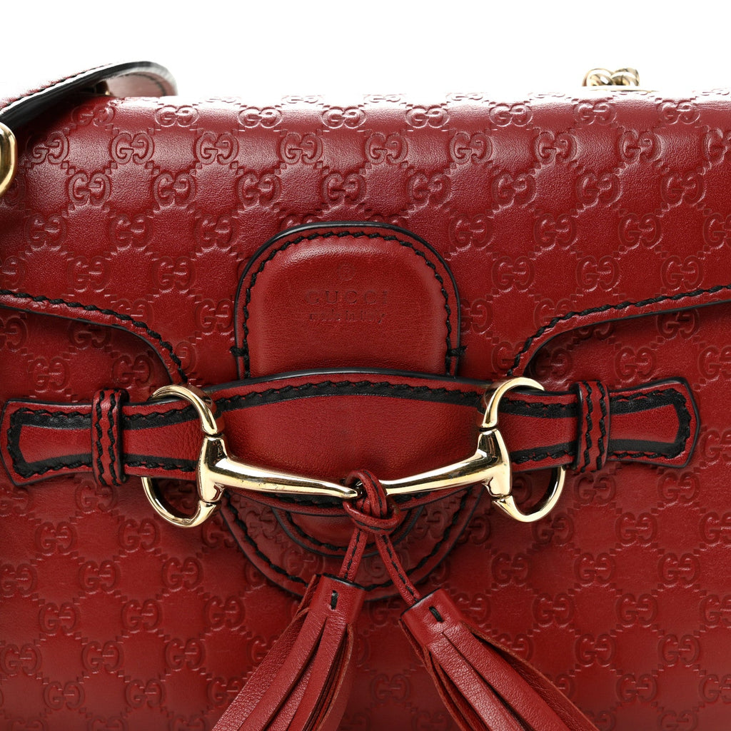Gucci Soft Microguccissima Mini Emily Chain Shoulder Bag Rosso