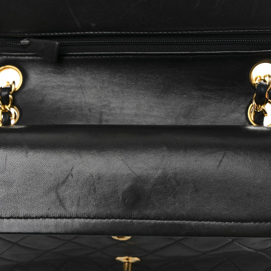 Chanel Lambskin Quilted Small Double Flap Black