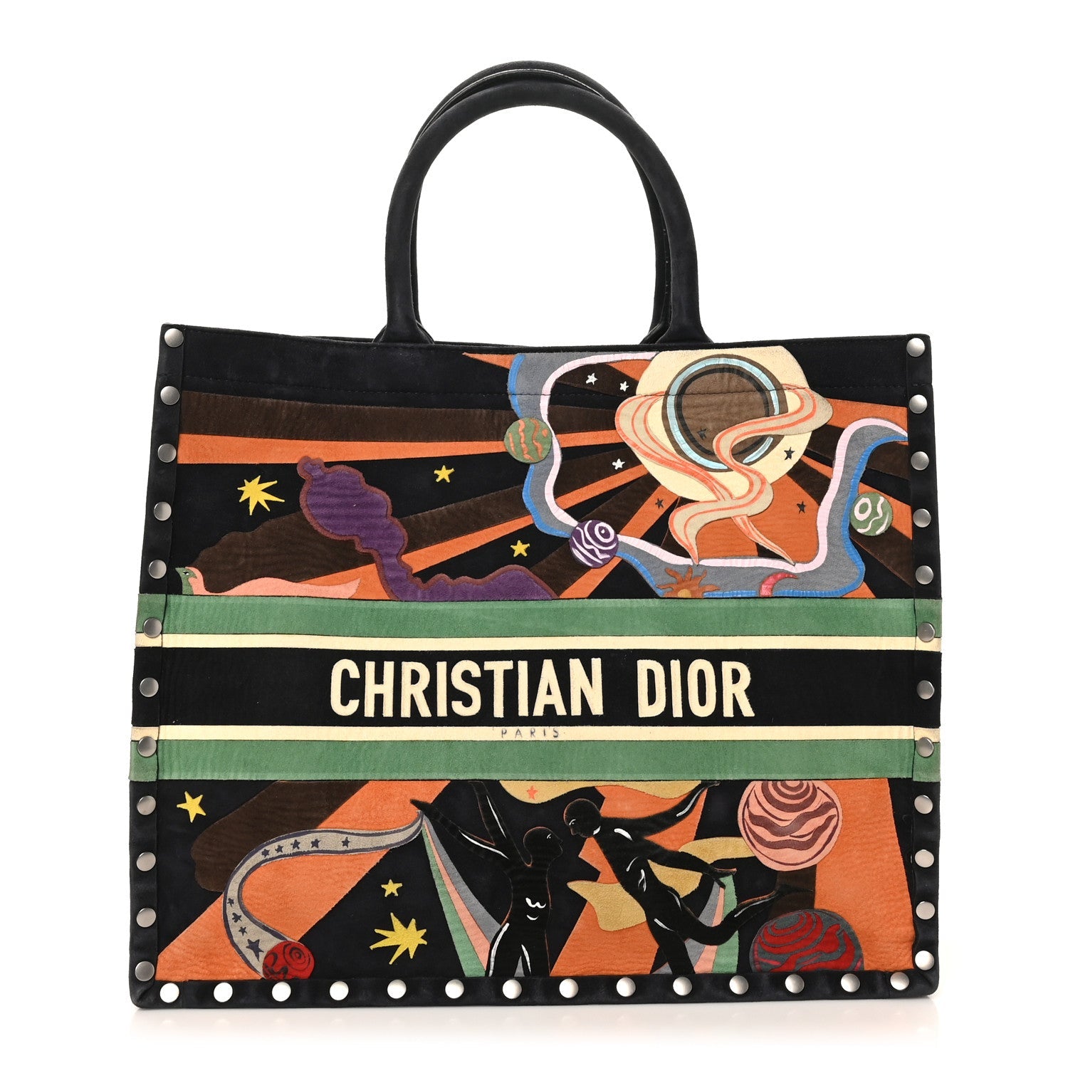 Christian Dior Suede Large L'Air Book Tote Black