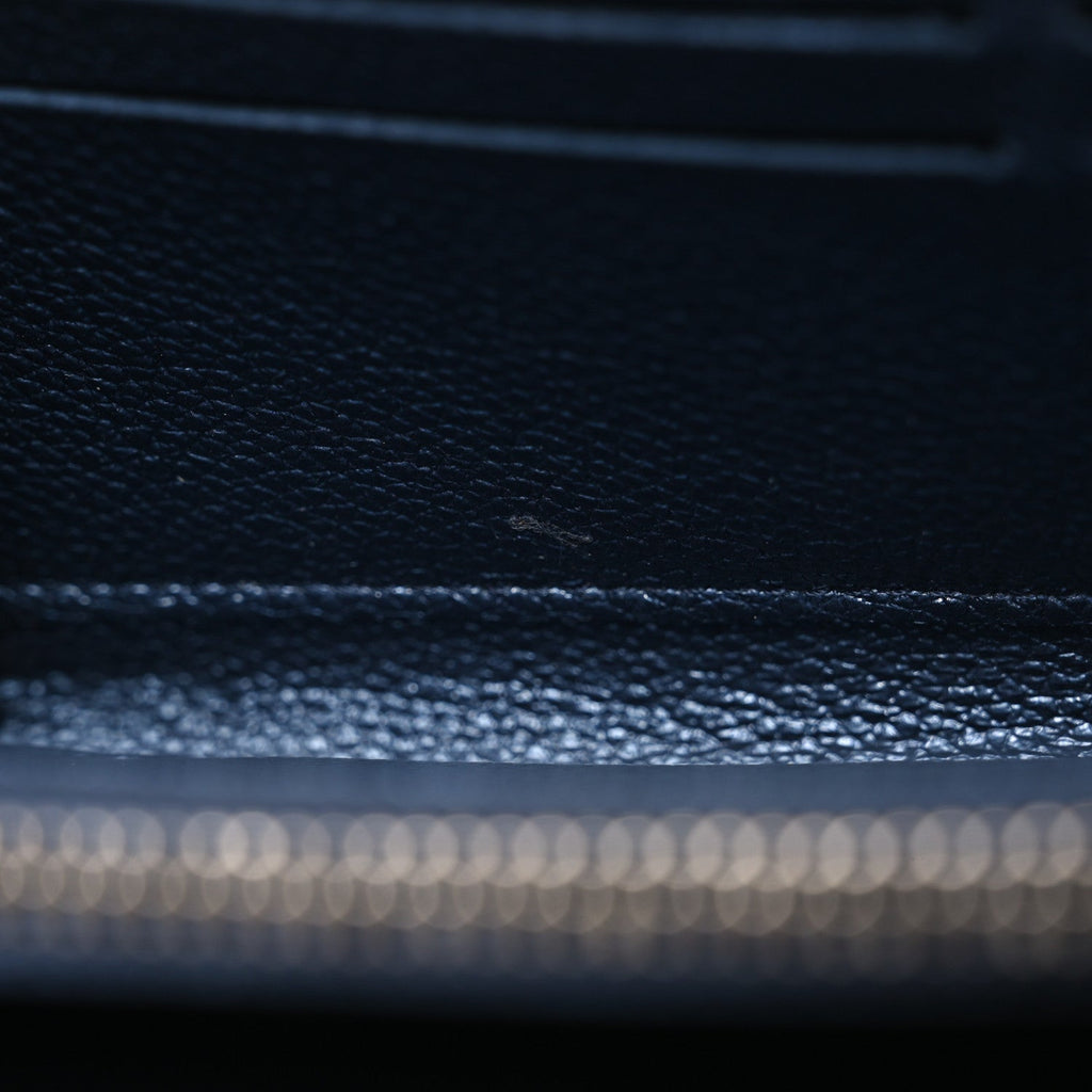 Louis Vuitton Metallic Empreinte Monogram Zippy Wallet Navy Nacre
