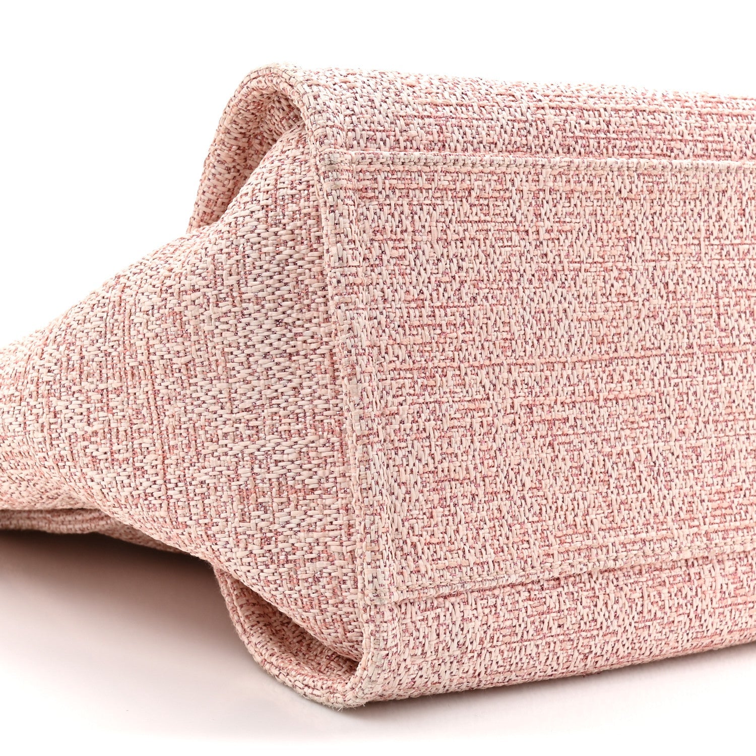 Chanel Lurex Boucle Deauville Medium Tote  Pink