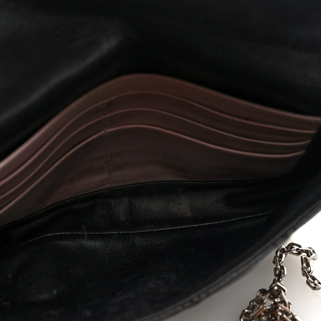 Christian Dior Lambskin Cannage Miss Dior Promenade Pouch Black