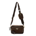 Prada Re-Nylon Saffiano Mini Shoulder Bag Sienna