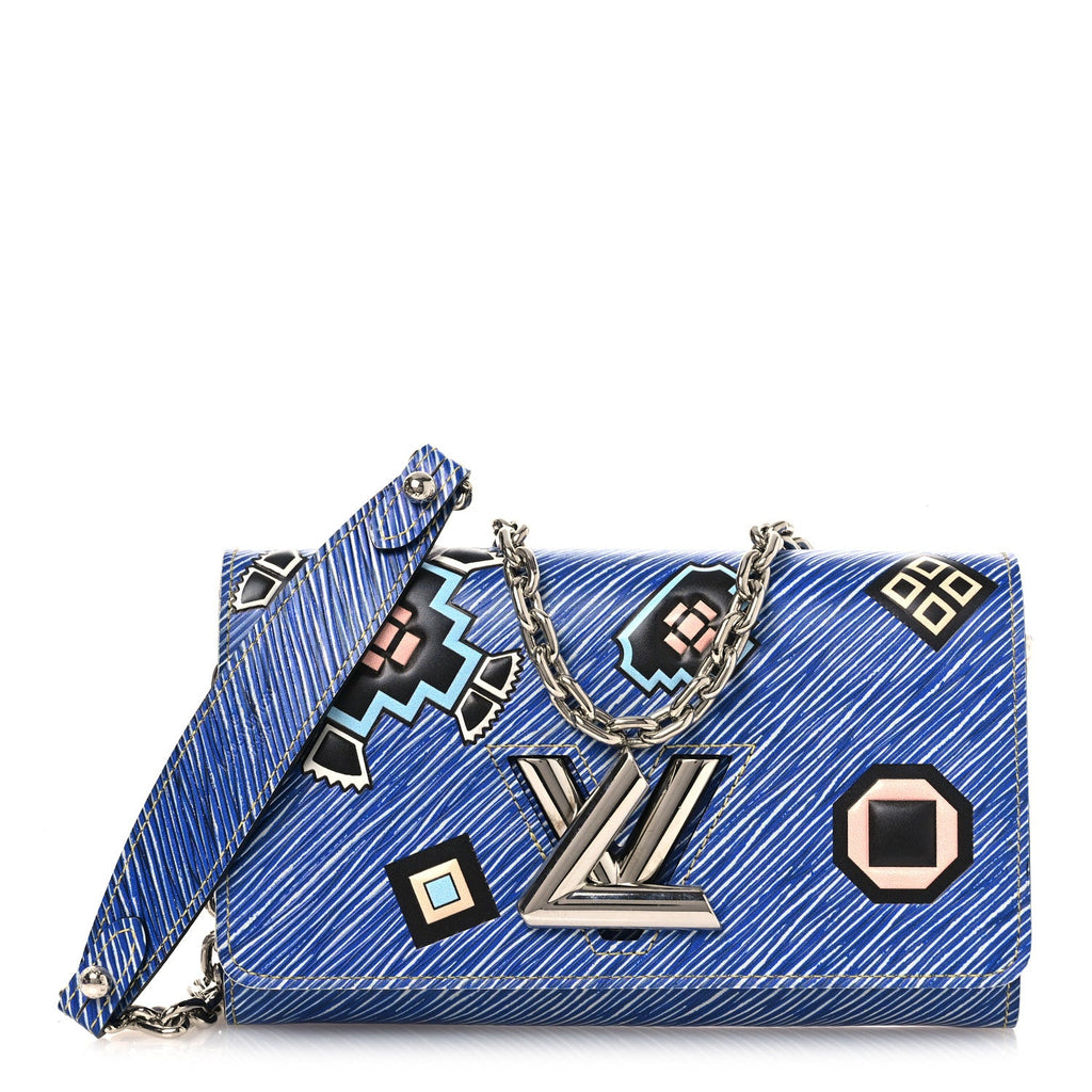 Louis Vuitton Epi Azteque Twist Chain Wallet Denim Light