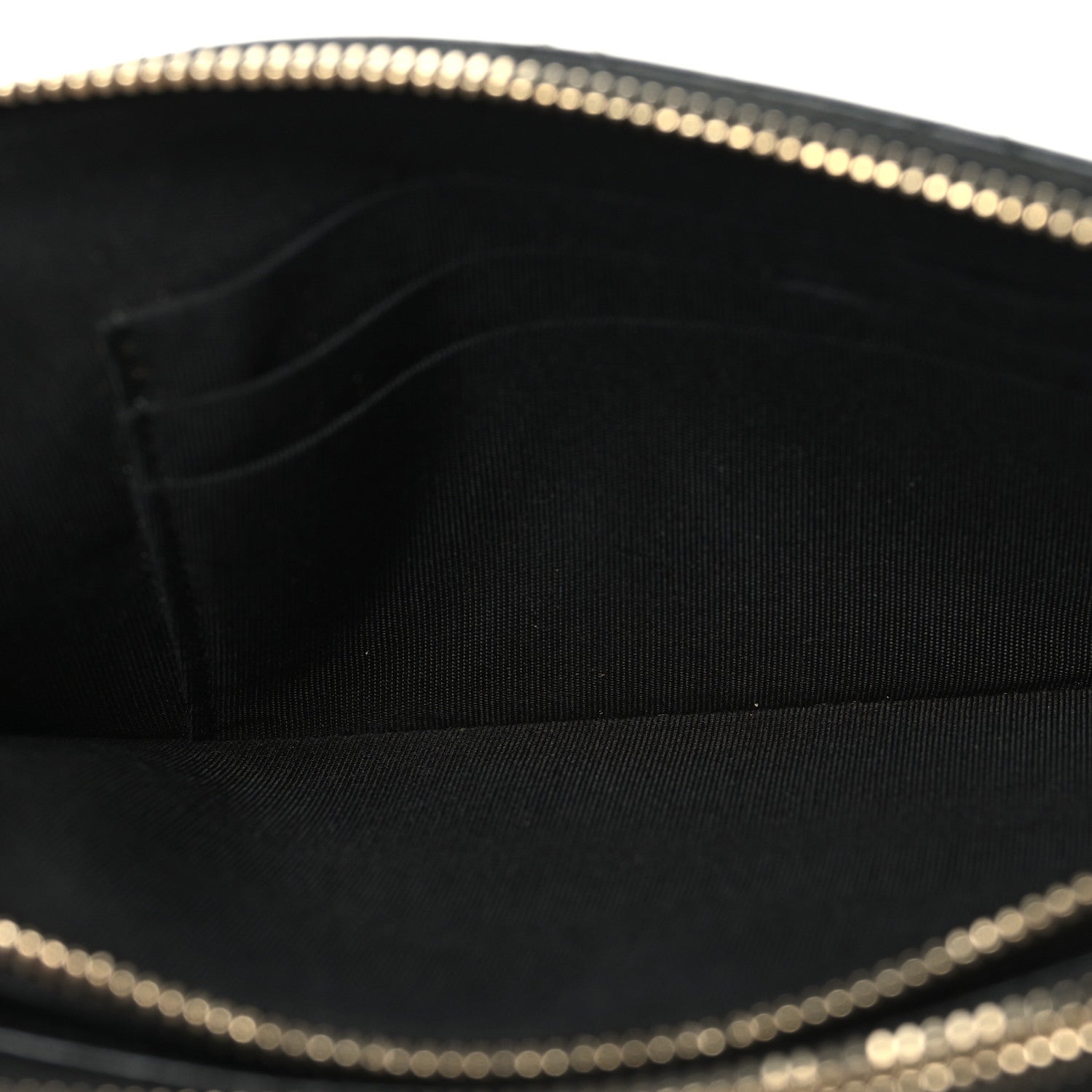 Chanel Goatskin Enamel Quilted Small Clutch With Chain Black