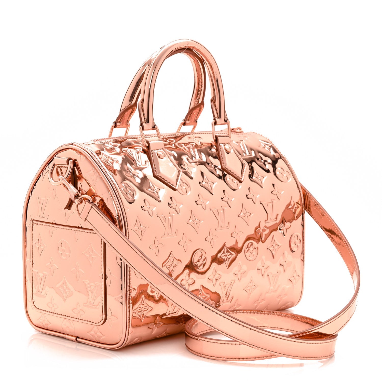 Louis Vuitton Monogram Miroir Speedy Bandouliere 25 Copper