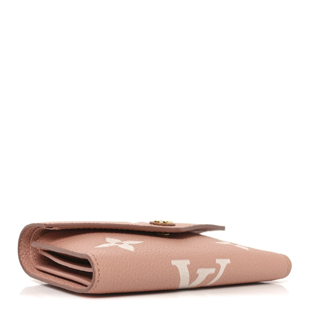 Louis Vuitton Empreinte Monogram Giant Victorine Wallet Rose Trianon Creme