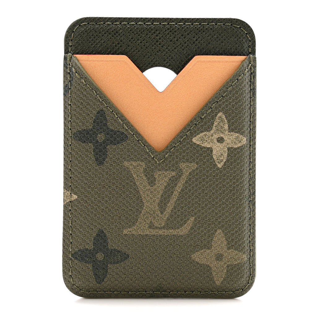 Louis Vuitton Monogram Heritage Magnetic Card Holder Khaki
