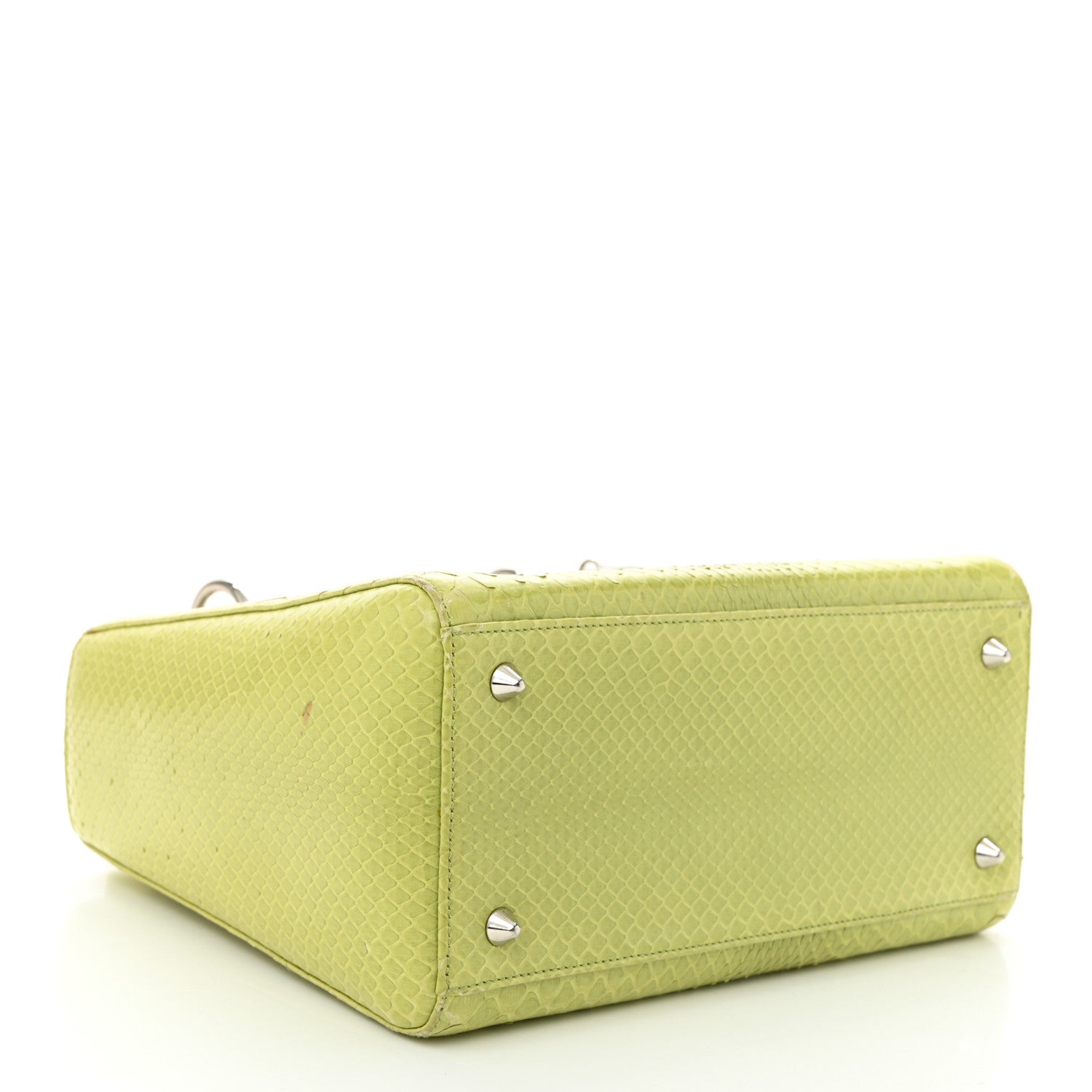 Christian Dior Snakeskin Medium Lady Dior Green