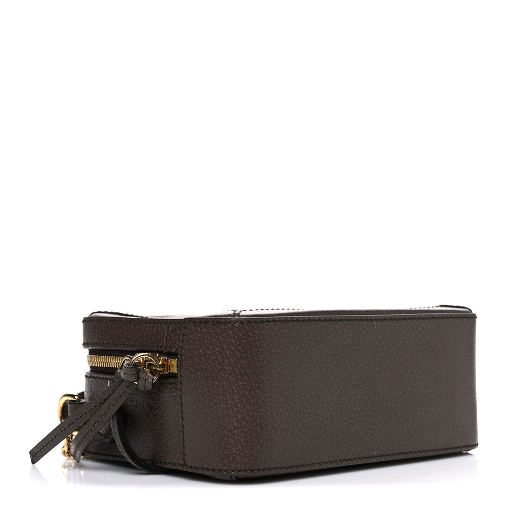 Gucci GG Supreme Monogram Mini Ophidia Top Handle Shoulder Bag Brown