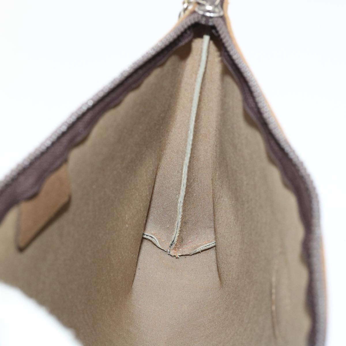 GUCCI GG Plus Canvas Clutch Bag PVC Leather Beige  ep1039