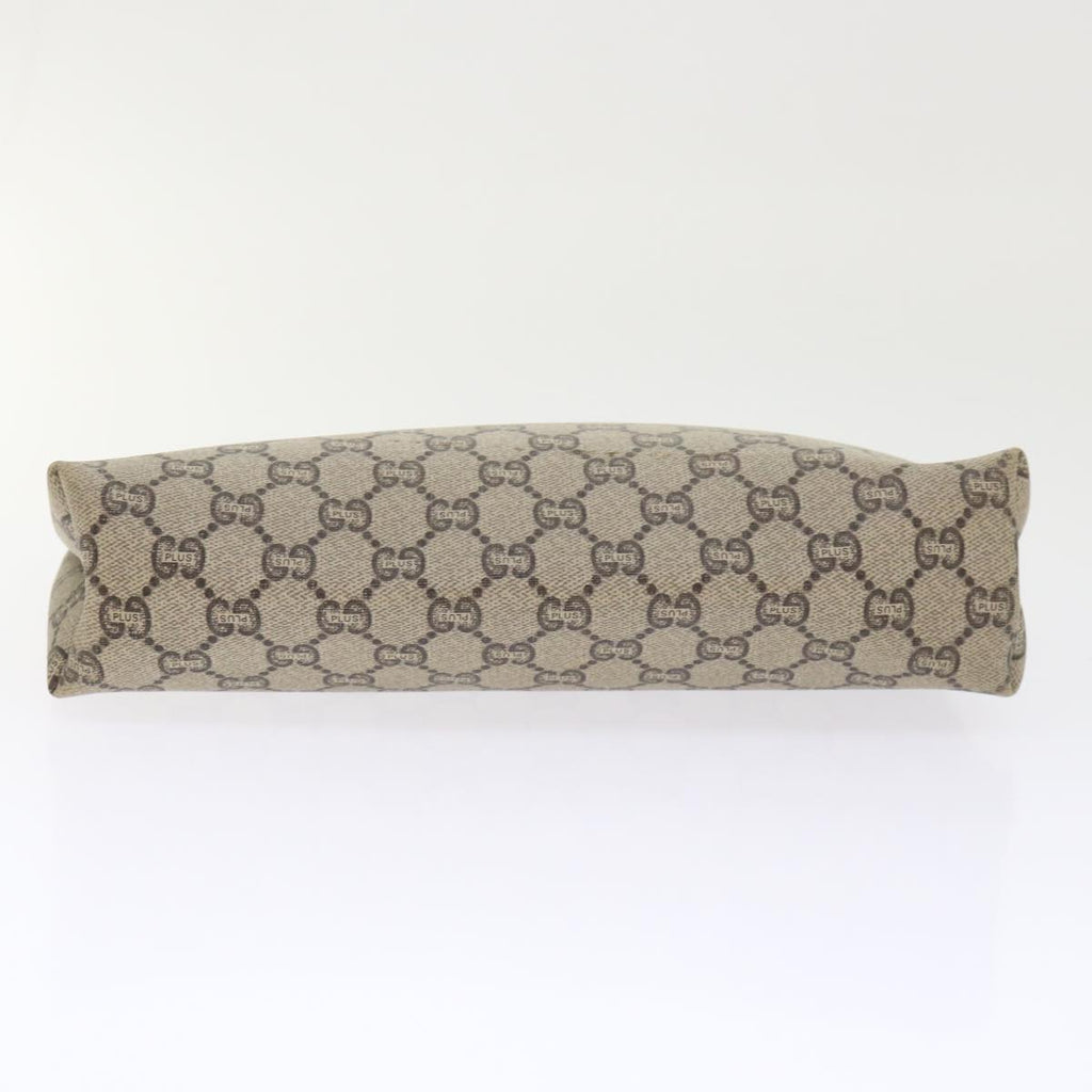 GUCCI GG Plus Canvas Clutch Bag PVC Leather Beige  ep1039