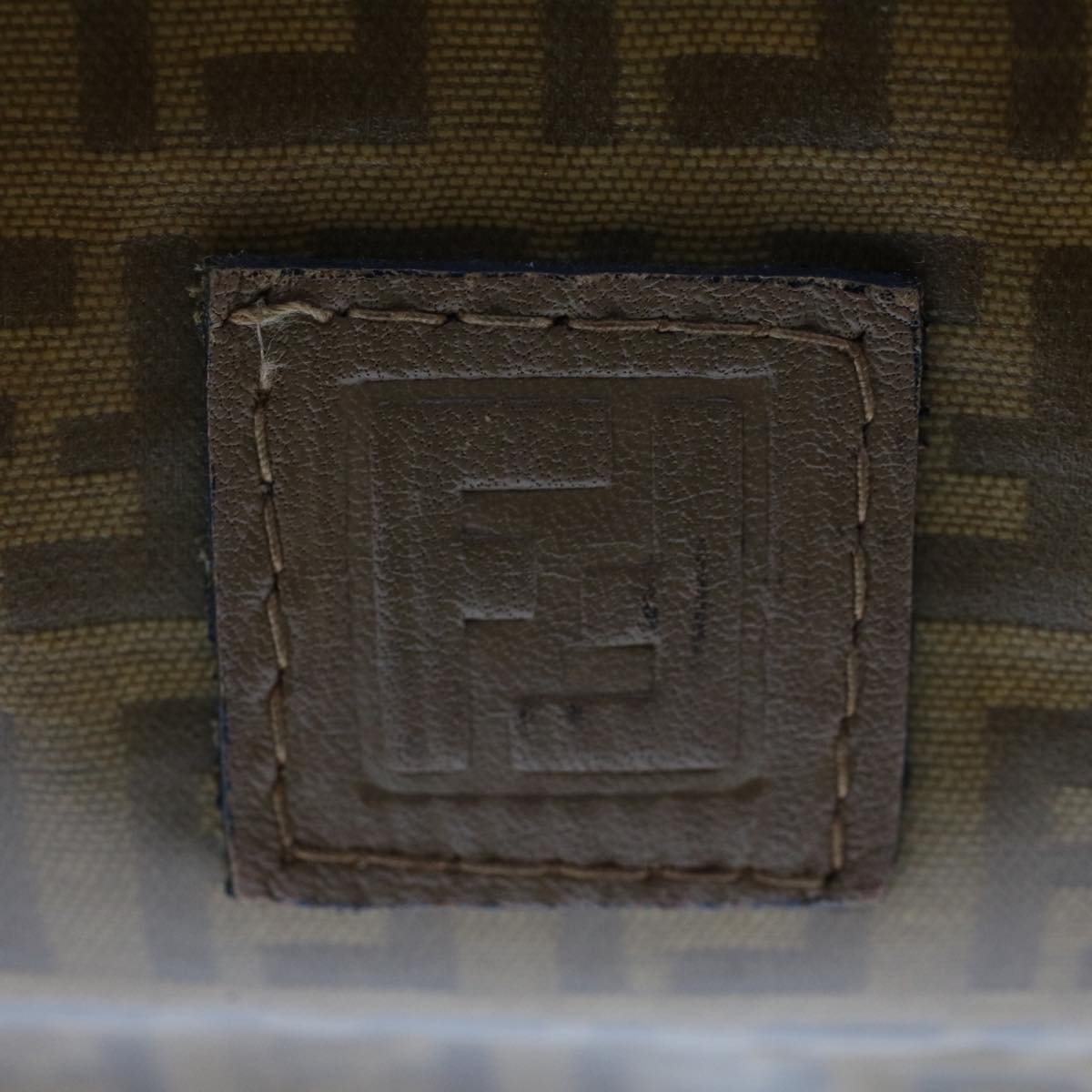 FENDI Zucchino Canvas Clutch Bag Brown  ep1106