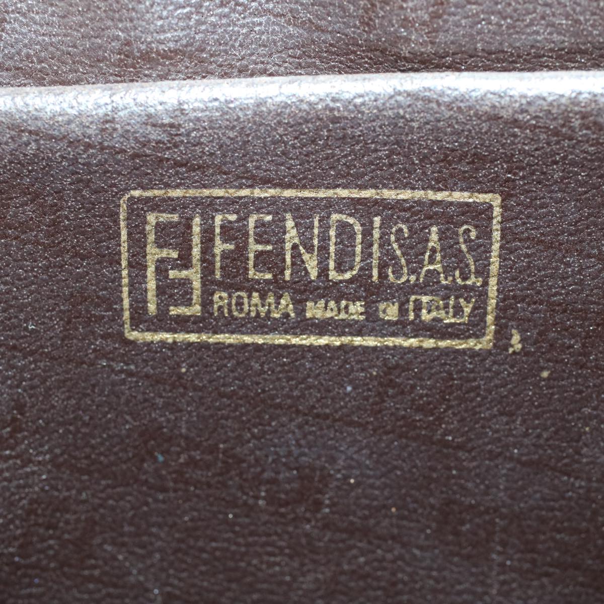 FENDI Zucchino Canvas Clutch Bag Brown  ep1106