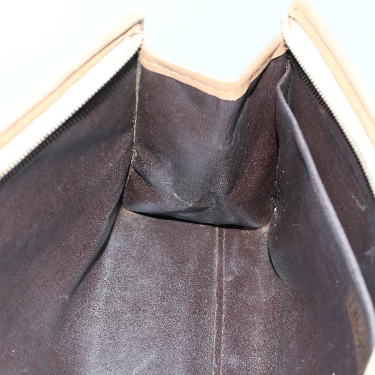 FENDI Zucchino Canvas Clutch Bag Brown  ep1106