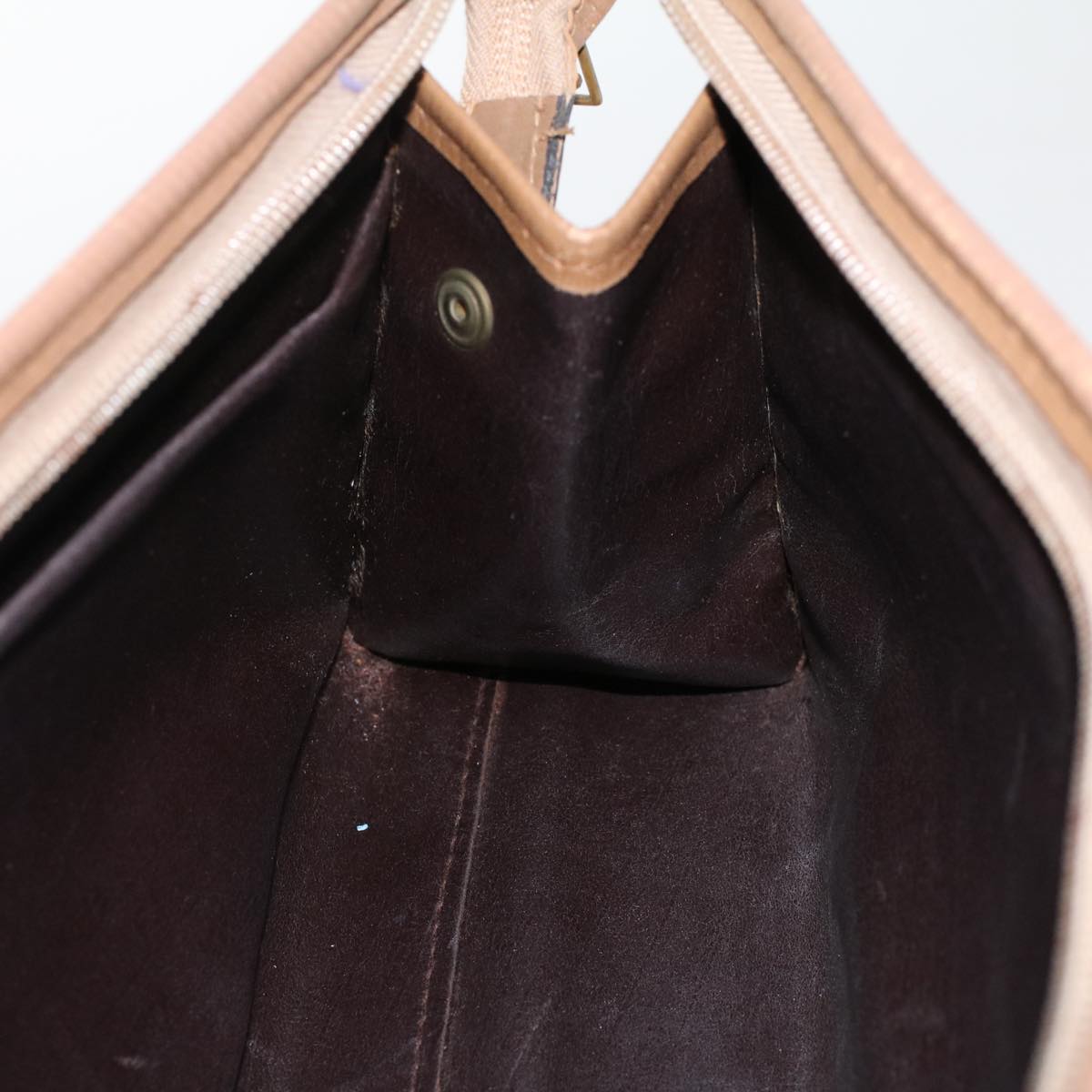 FENDI Zucchino Canvas Clutch Bag Brown  ep1106