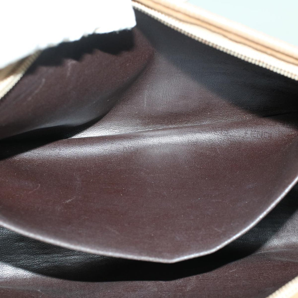 FENDI Zucchino Canvas Clutch Bag Brown  ep1106
