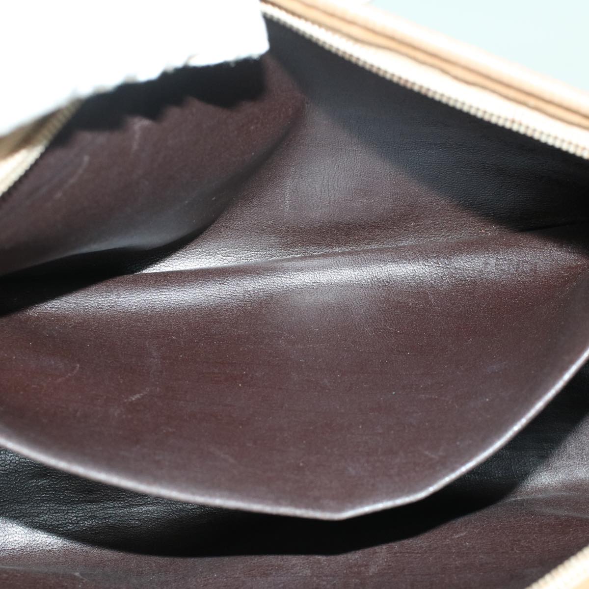 FENDI Zucchino Canvas Clutch Bag Brown  ep1106