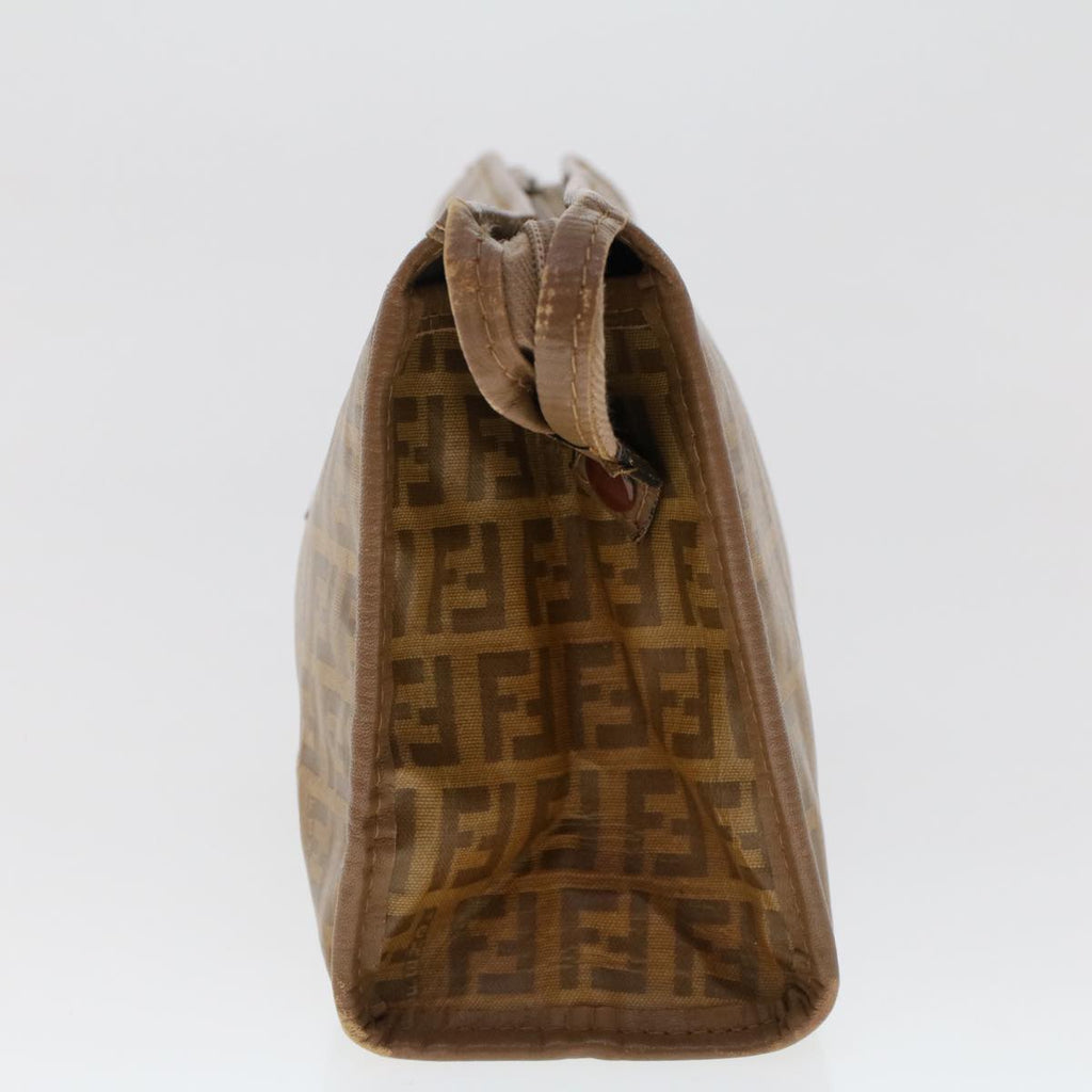 FENDI Zucchino Canvas Clutch Bag Brown  ep1106