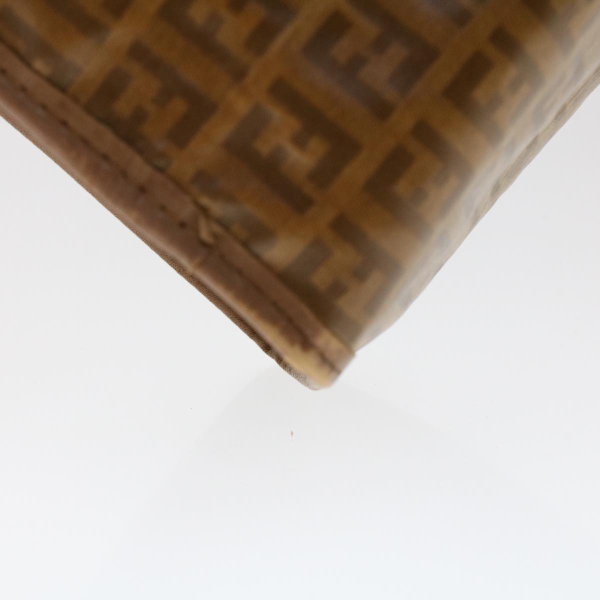 FENDI Zucchino Canvas Clutch Bag Brown  ep1106