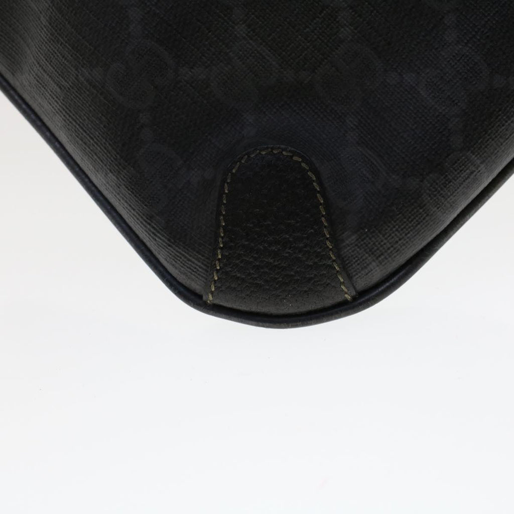 GUCCI GG Canvas Clutch Bag PVC Leather Black 156.02.075  ep1120