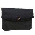 GUCCI GG Canvas Clutch Bag PVC Leather Black 156.02.075  ep1120