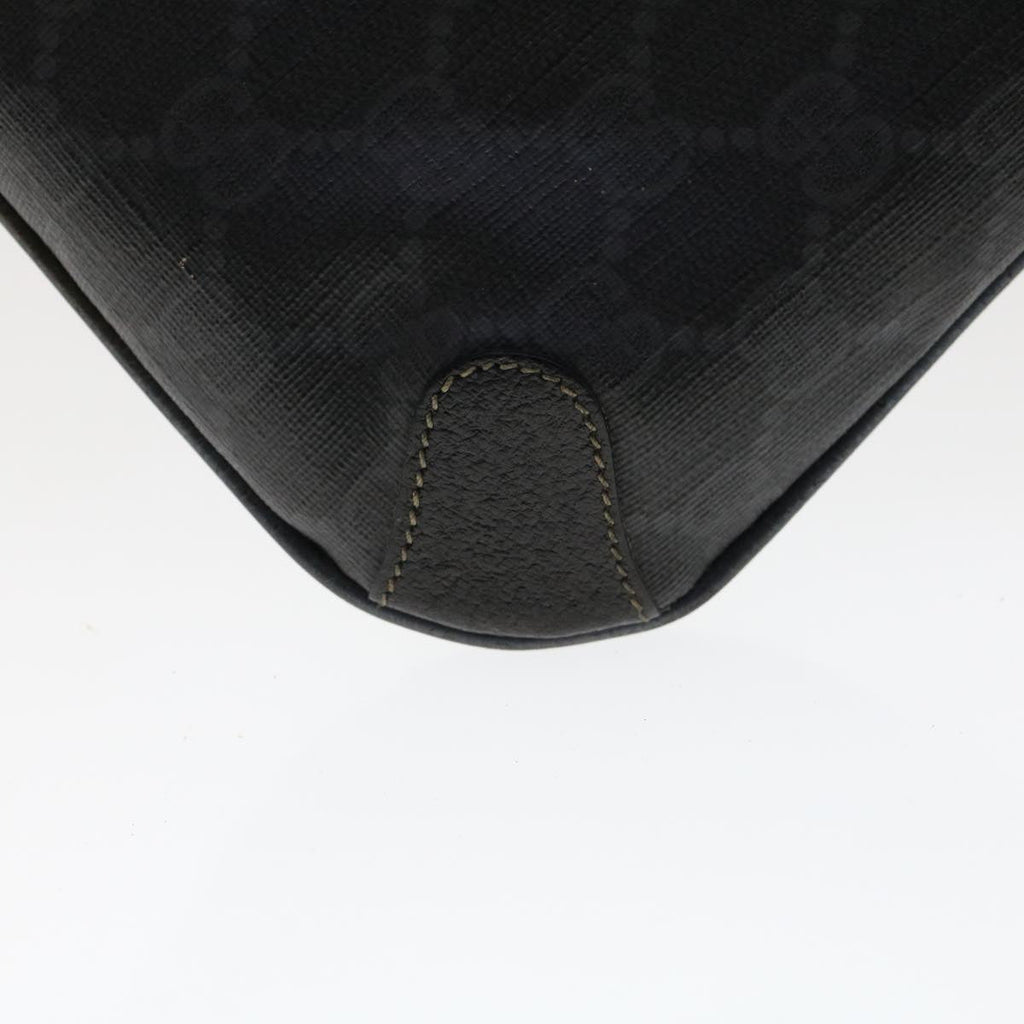 GUCCI GG Canvas Clutch Bag PVC Leather Black 156.02.075  ep1120