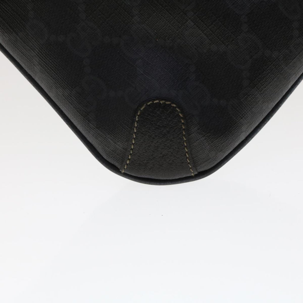 GUCCI GG Canvas Clutch Bag PVC Leather Black 156.02.075  ep1120