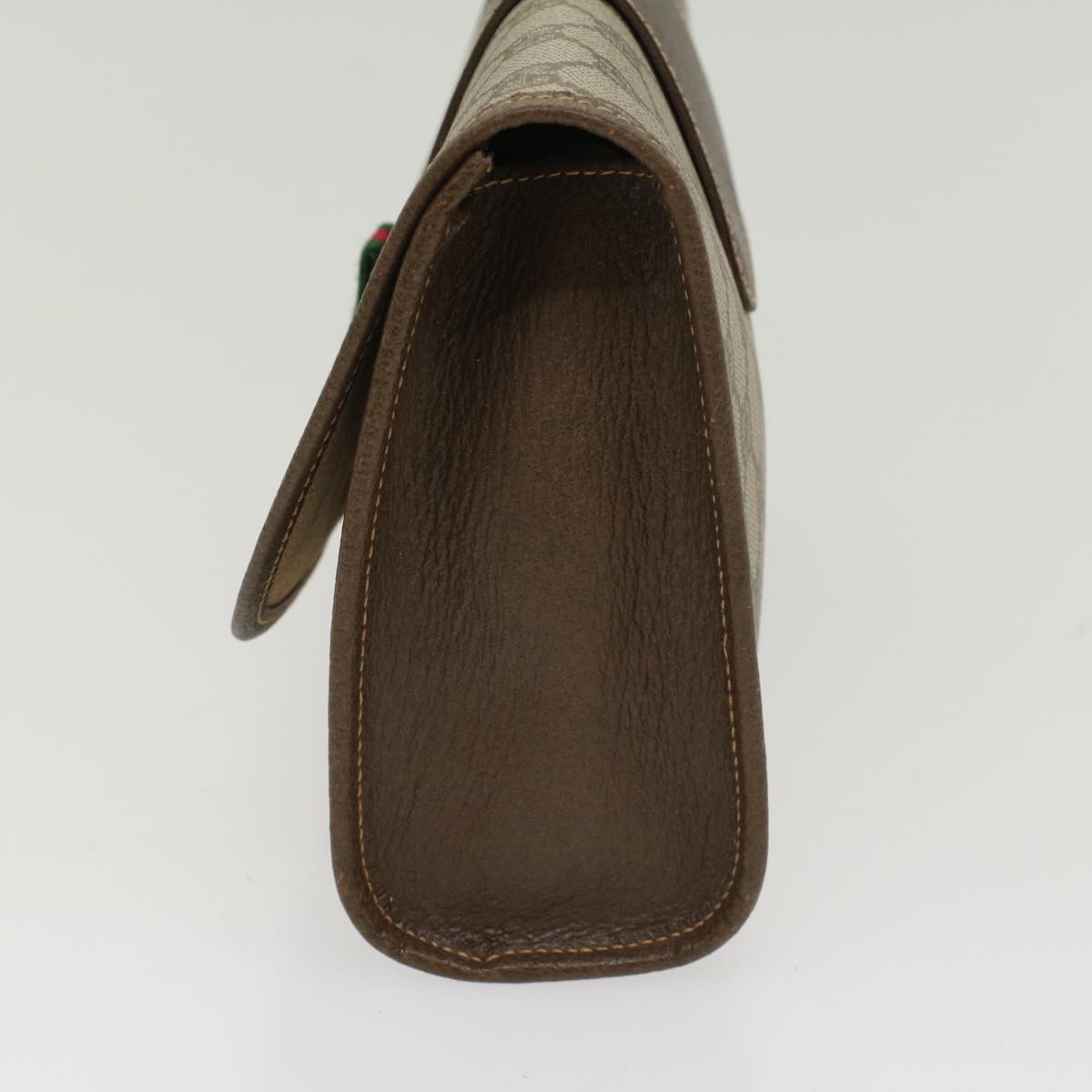 GUCCI GG Canvas Web Sherry Line Clutch Bag Beige Red Green 14.01.030  ep1124