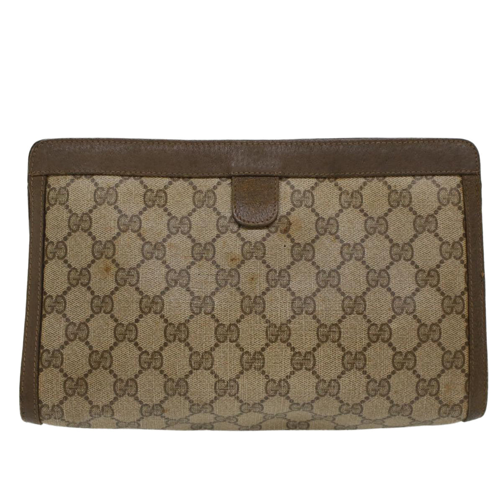 GUCCI GG Canvas Web Sherry Line Clutch Bag Beige Red 5601012  ep1196