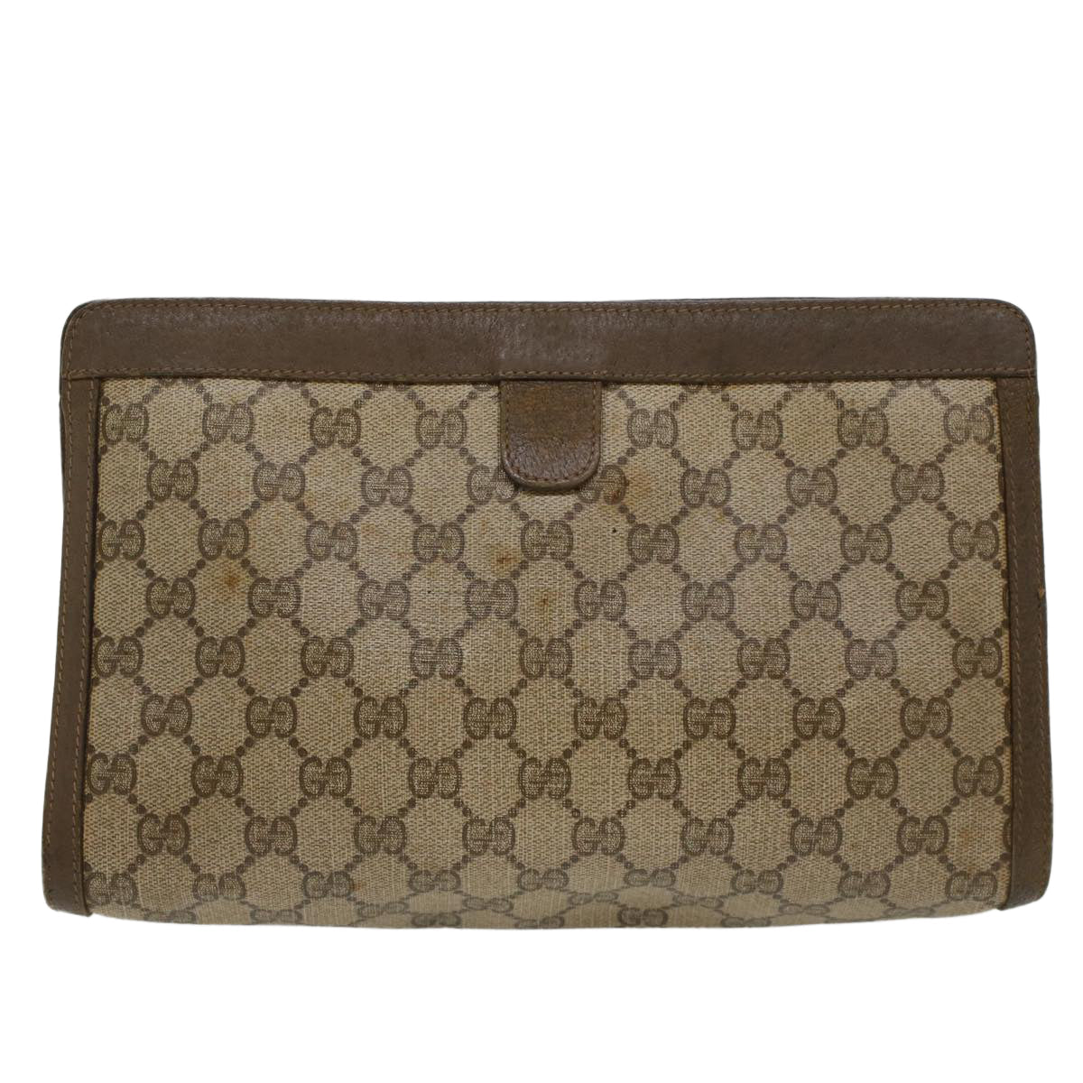 GUCCI GG Canvas Web Sherry Line Clutch Bag Beige Red 5601012  ep1196