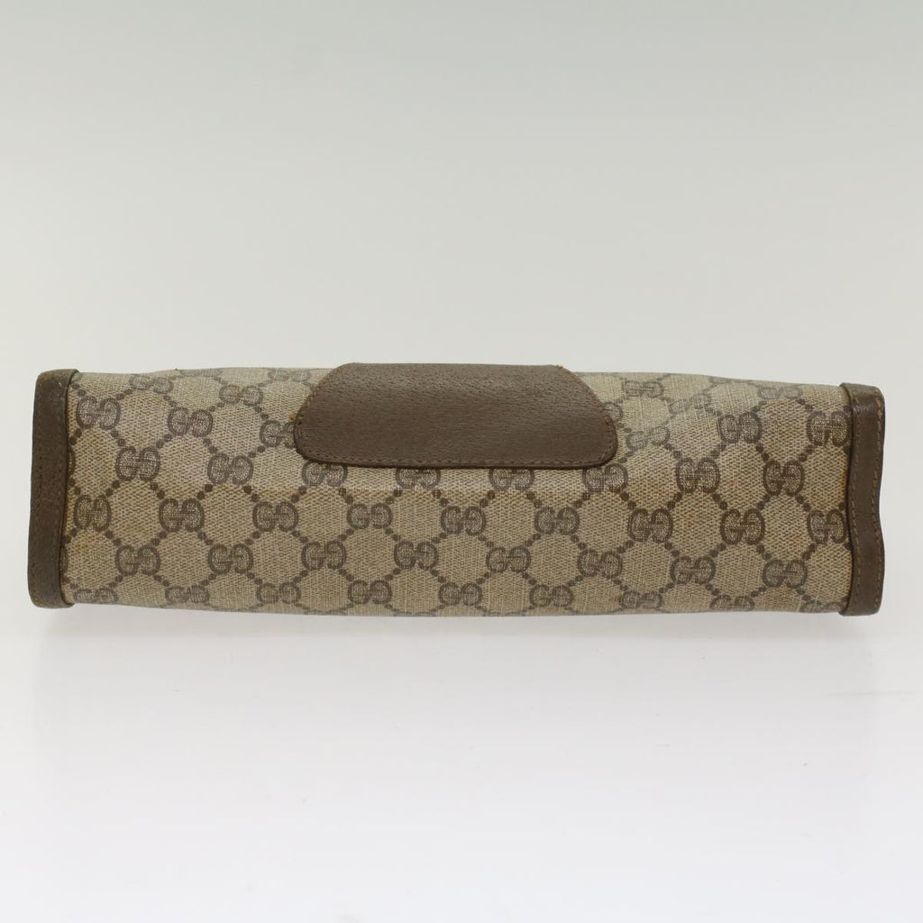 GUCCI GG Canvas Web Sherry Line Clutch Bag Beige Red 5601012  ep1196