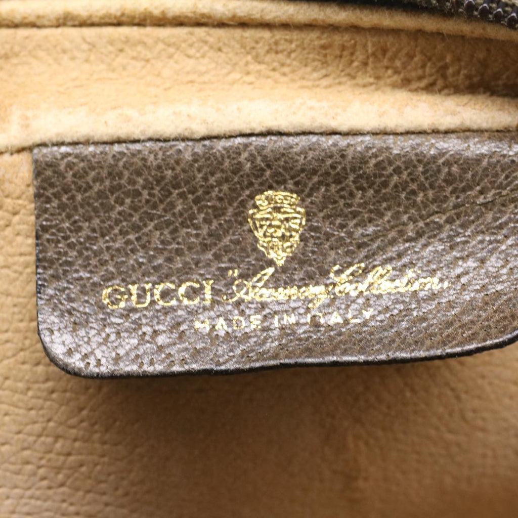 GUCCI GG Canvas Web Sherry Line Clutch Bag Beige Red 2201012  ep1227