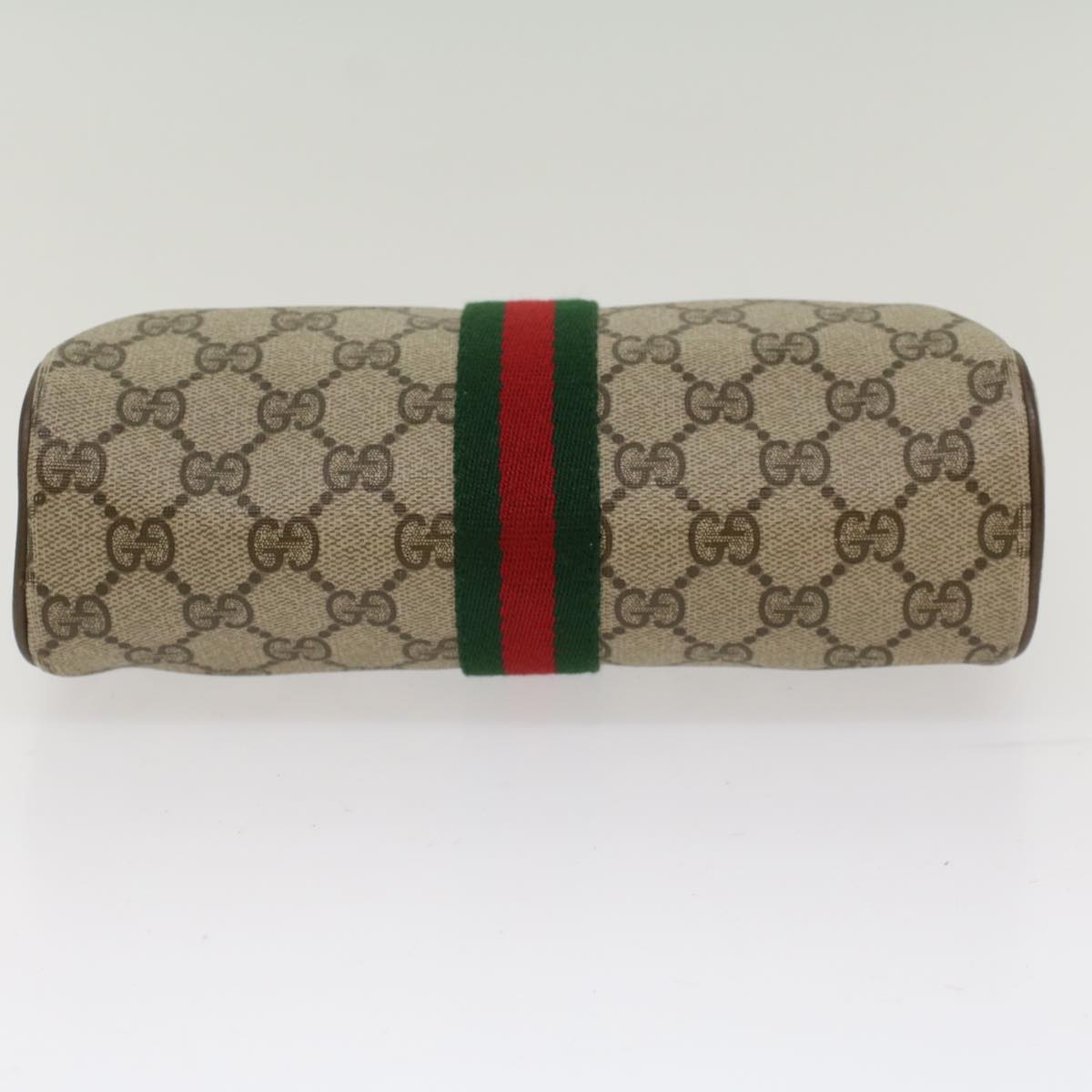 GUCCI GG Canvas Web Sherry Line Clutch Bag Beige Red 2201012  ep1227