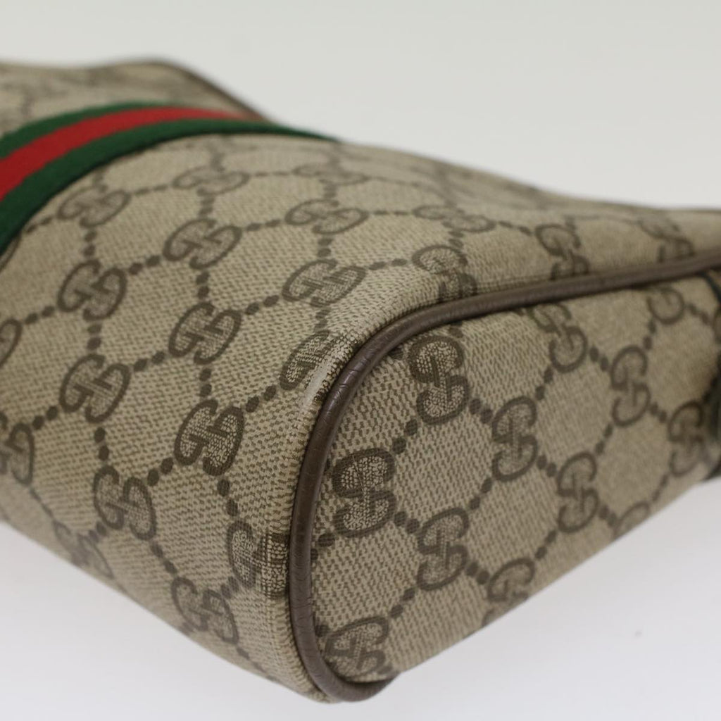 GUCCI GG Canvas Web Sherry Line Clutch Bag Beige Red 2201012  ep1227