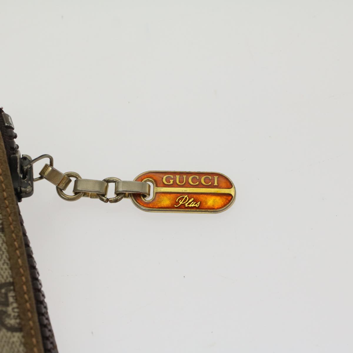 GUCCI GG Plus Canvas Clutch Bag PVC Leather Beige  ep1228