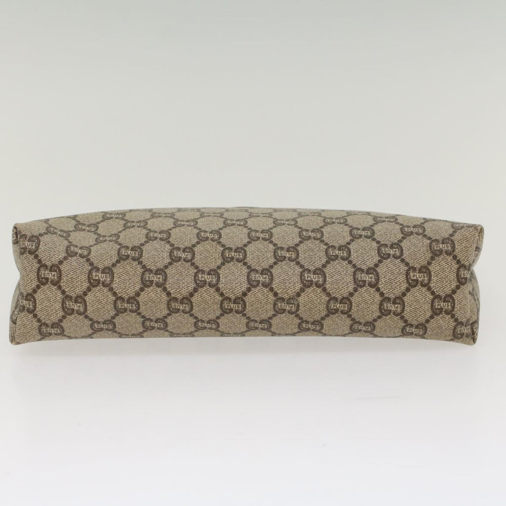GUCCI GG Plus Canvas Clutch Bag PVC Leather Beige  ep1228