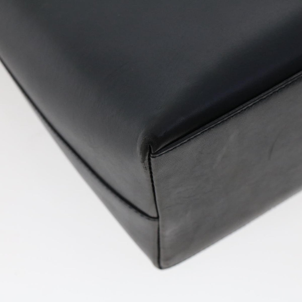 GUCCI Bamboo Shoulder Bag Leather Black  ep1264