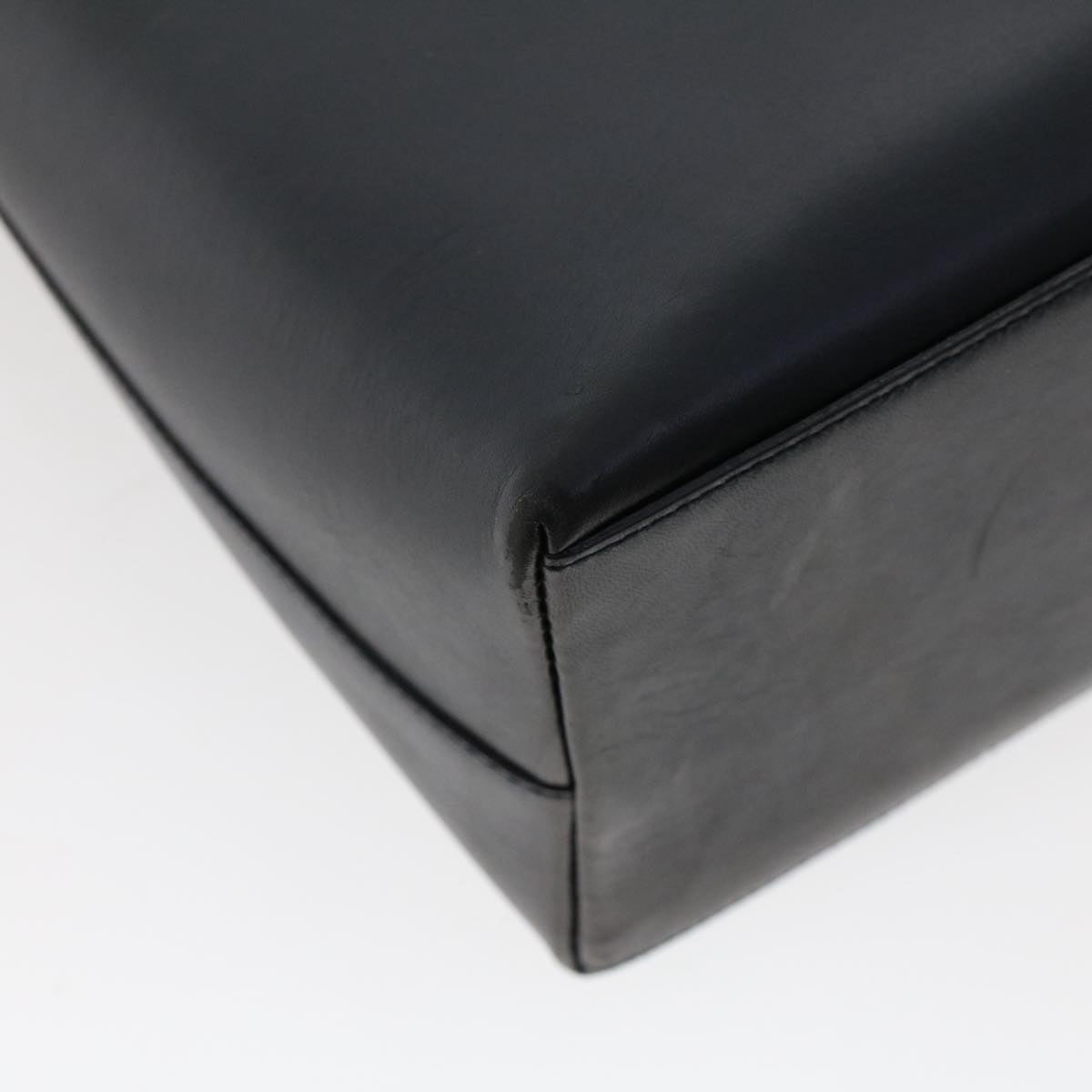 GUCCI Bamboo Shoulder Bag Leather Black  ep1264