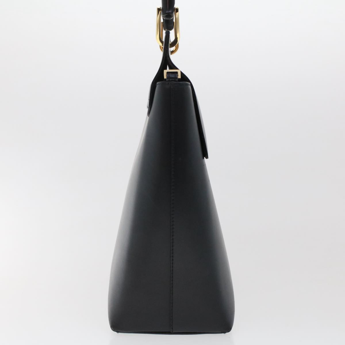 GUCCI Bamboo Shoulder Bag Leather Black  ep1264