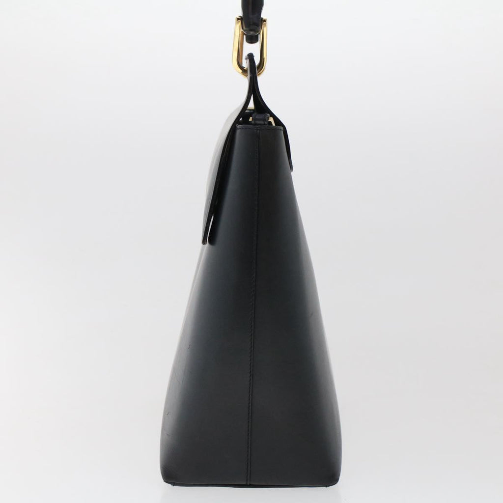 GUCCI Bamboo Shoulder Bag Leather Black  ep1264