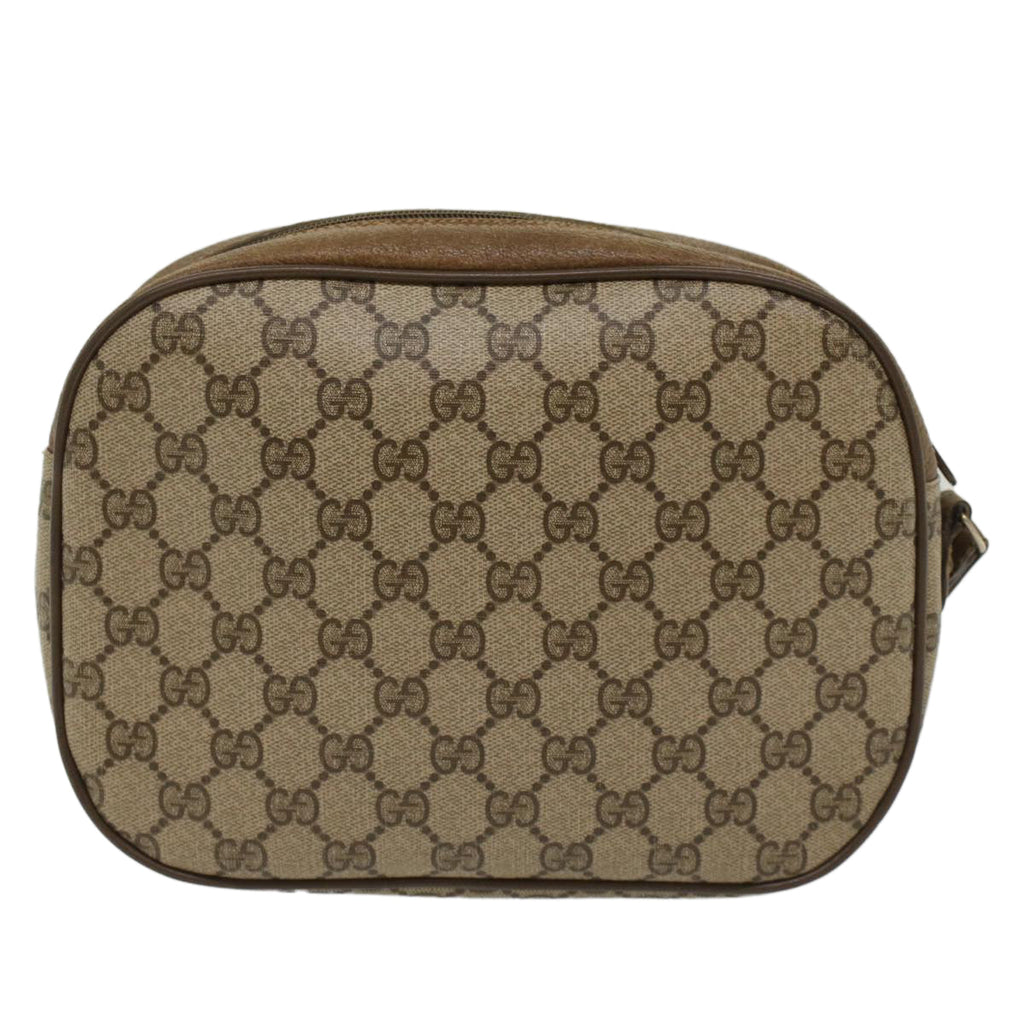 GUCCI GG Canvas Web Sherry Line Clutch Bag PVC Leather Beige Red  ep1269