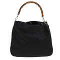 GUCCI Bamboo Shoulder Bag Nylon Black 00119981577  ep826